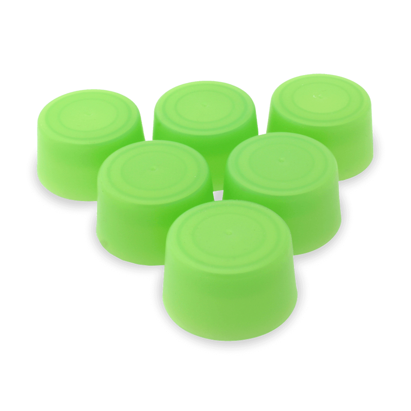 Replacement Water Bottle Caps - 6 Pack - Translucent Green image number 0