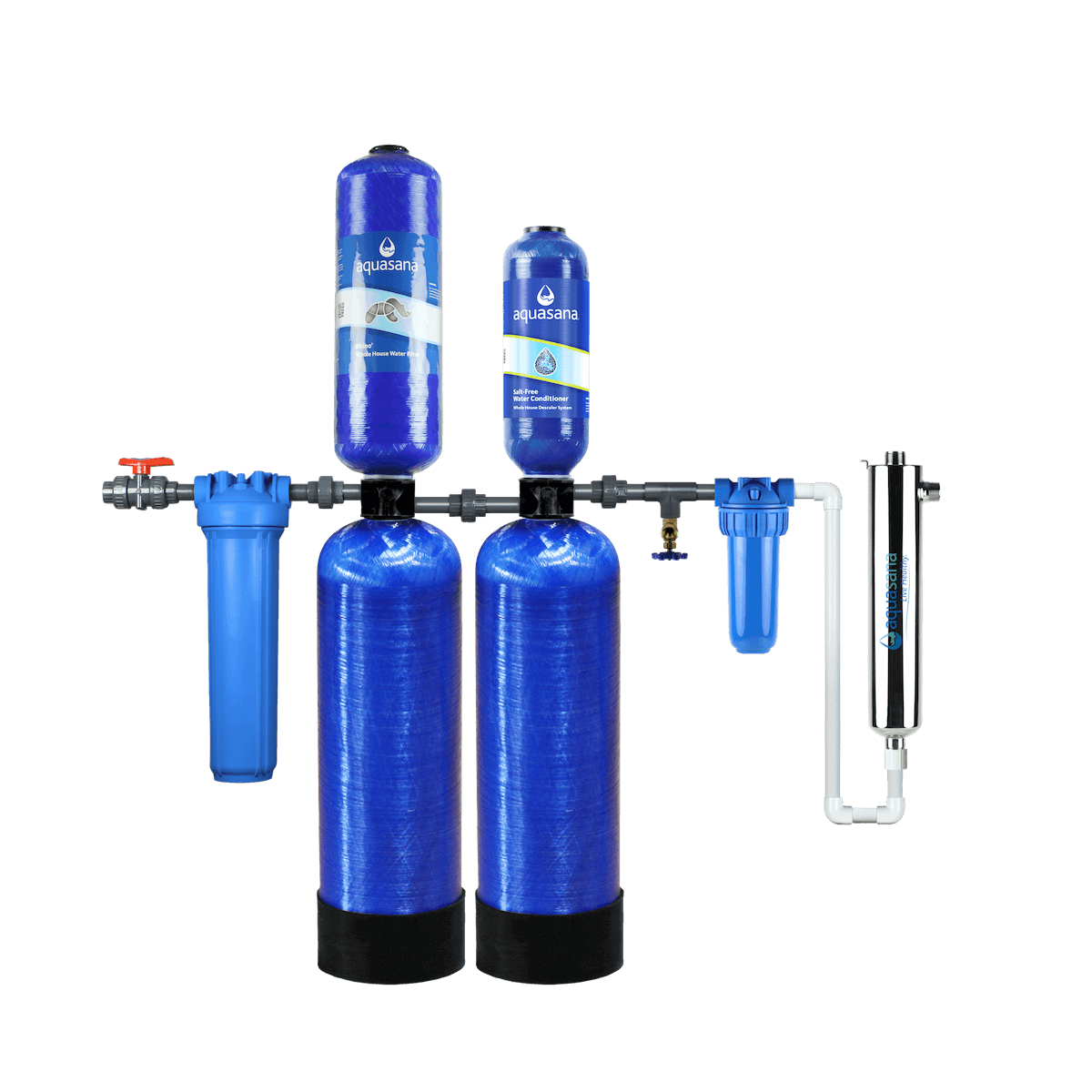 Rhino® Chloramines Max Flow Whole House Water UV Filter System For Home Removes 99% of Bacteria & Viruses Aquasana